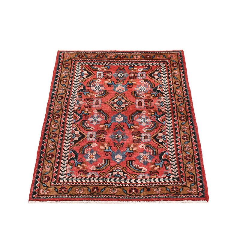 Alfombra persa - Nómada - 107 x 70 cm - rojo claro