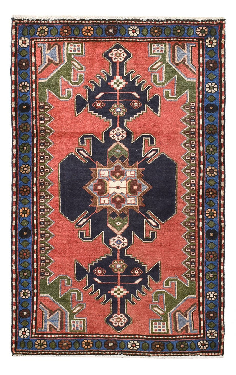 Alfombra persa - Nómada - 123 x 76 cm - rojo claro