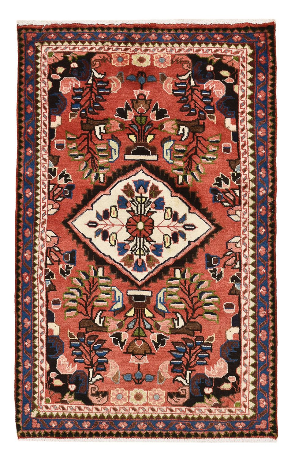 Alfombra persa - Nómada - 110 x 67 cm - rojo claro