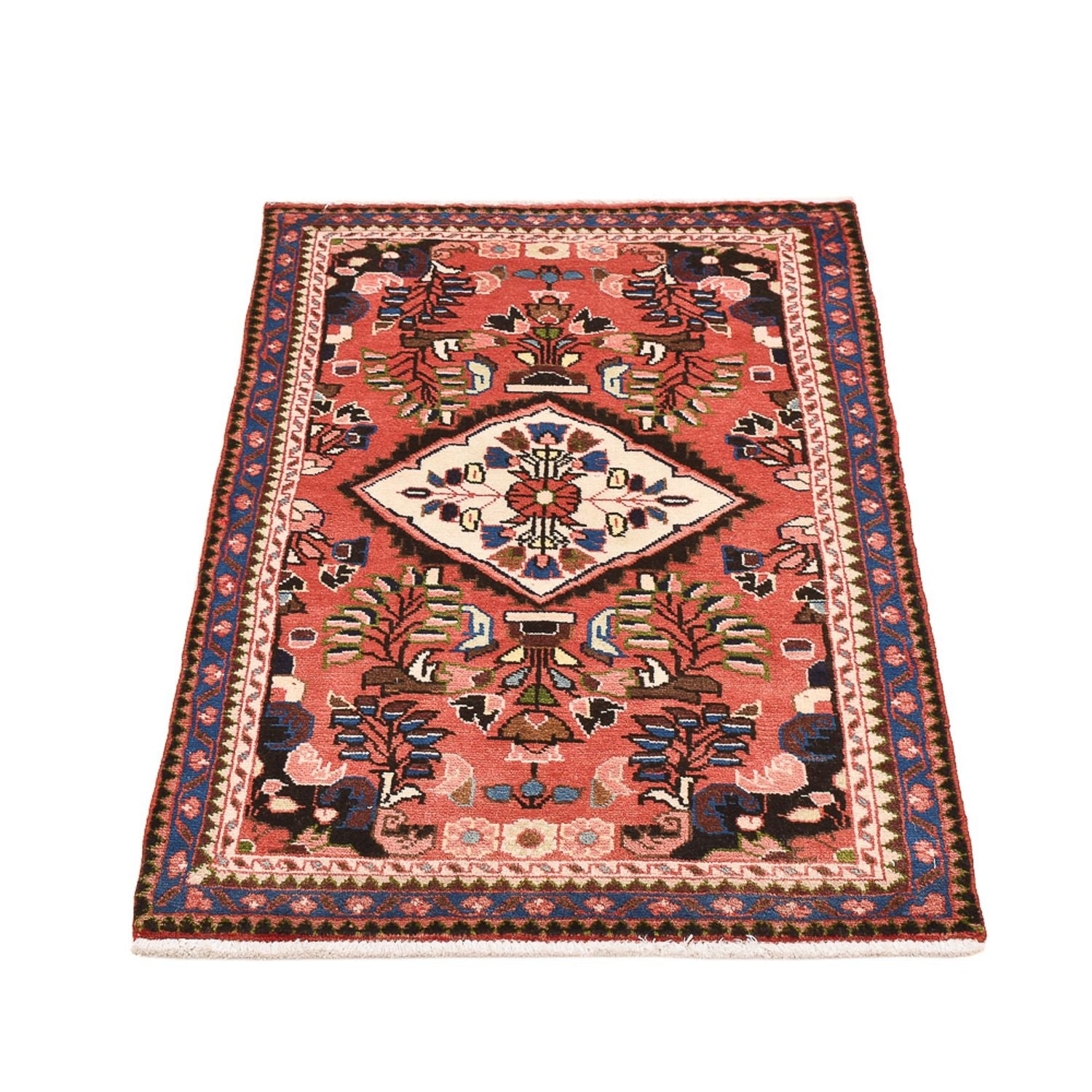 Alfombra persa - Nómada - 110 x 67 cm - rojo claro