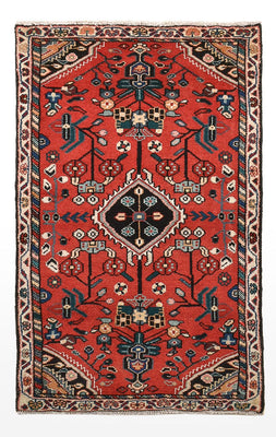 Alfombra persa - Nómada - 105 x 63 cm - rojo