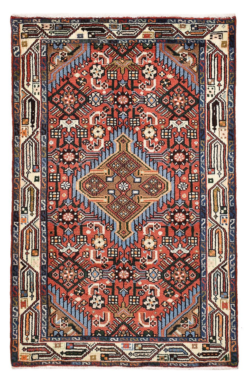 Alfombra persa - Nómada - 130 x 80 cm - multicolor