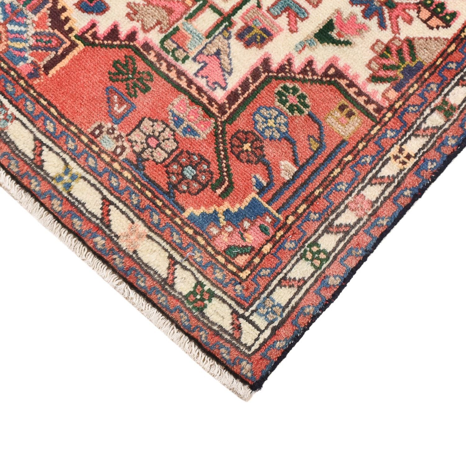 Alfombra persa - Nómada - 113 x 76 cm - rojo claro