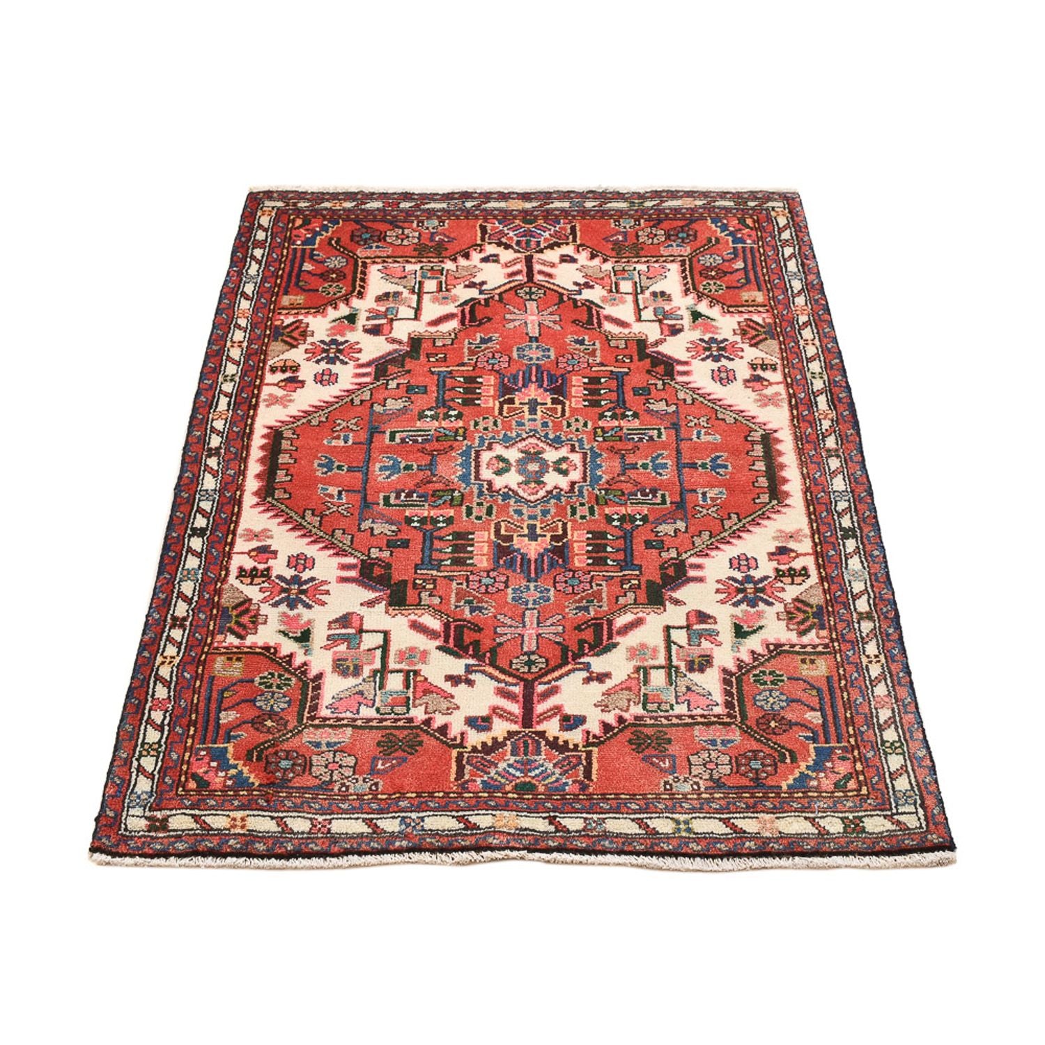 Alfombra persa - Nómada - 113 x 76 cm - rojo claro