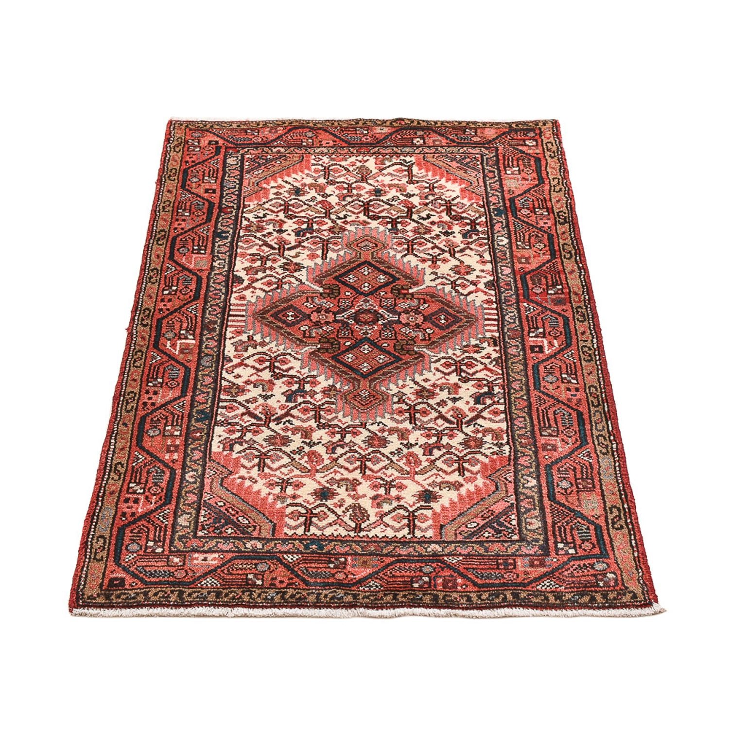 Alfombra persa - Nómada - 120 x 73 cm - rojo claro