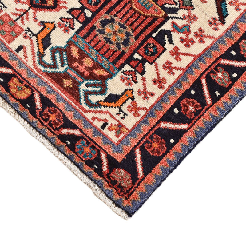 Alfombra persa - Nómada - 130 x 86 cm - rojo claro