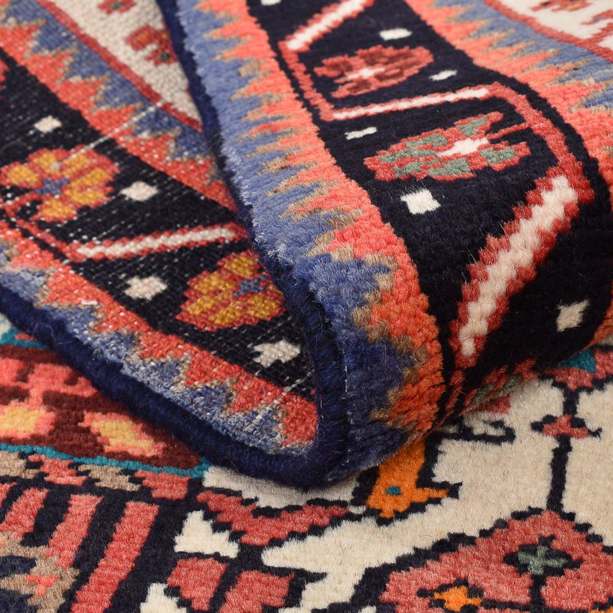 Alfombra persa - Nómada - 130 x 86 cm - rojo claro