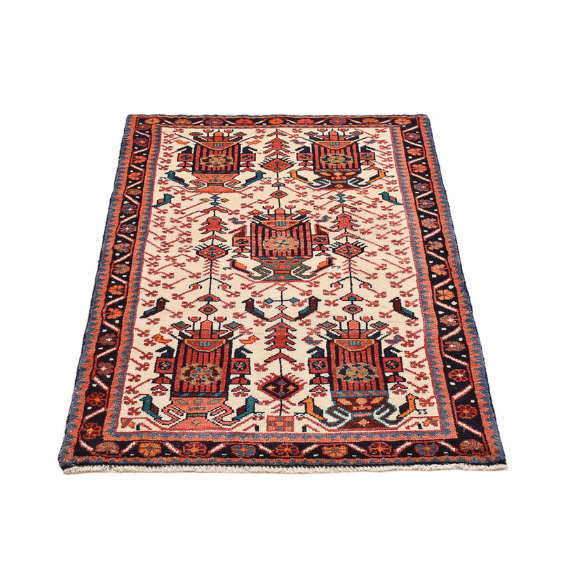 Alfombra persa - Nómada - 130 x 86 cm - rojo claro
