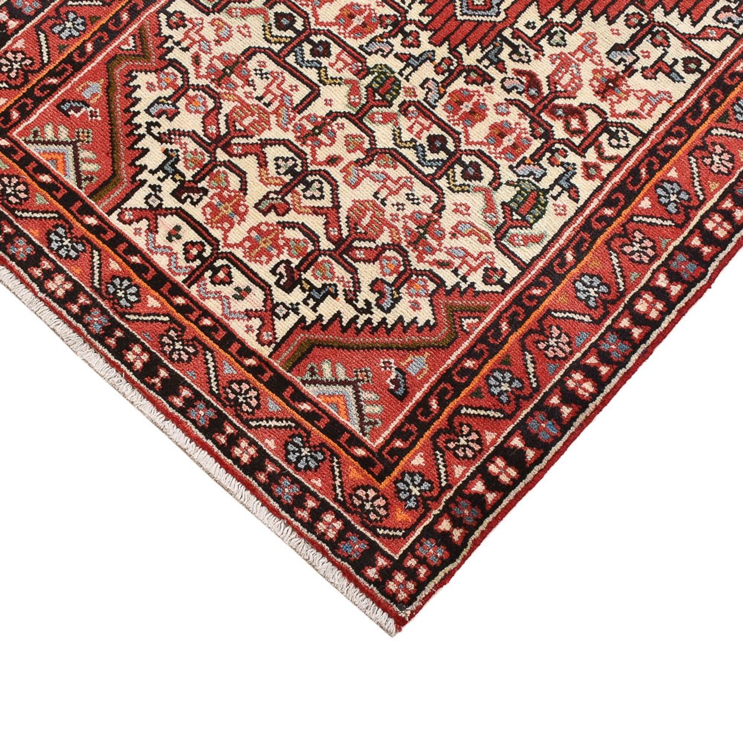 Alfombra persa - Nómada - 132 x 68 cm - rojo claro