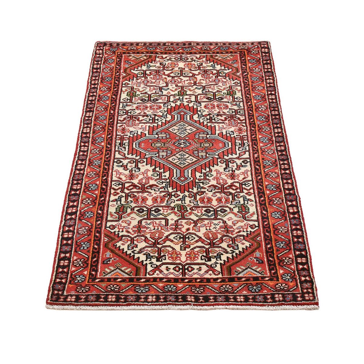 Alfombra persa - Nómada - 132 x 68 cm - rojo claro