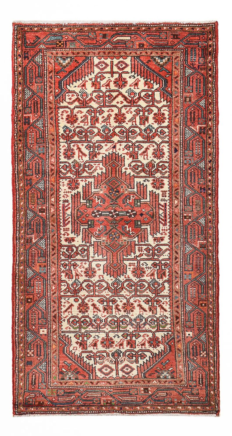 Alfombra persa - Nómada - 142 x 73 cm - rojo claro