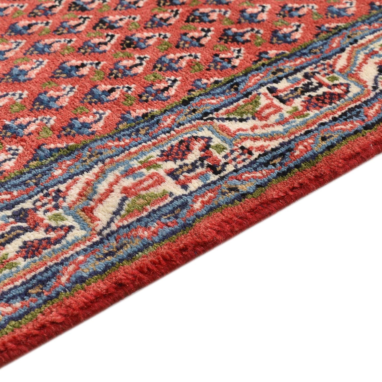Alfombra persa - Mir - 132 x 69 cm - rojo oscuro