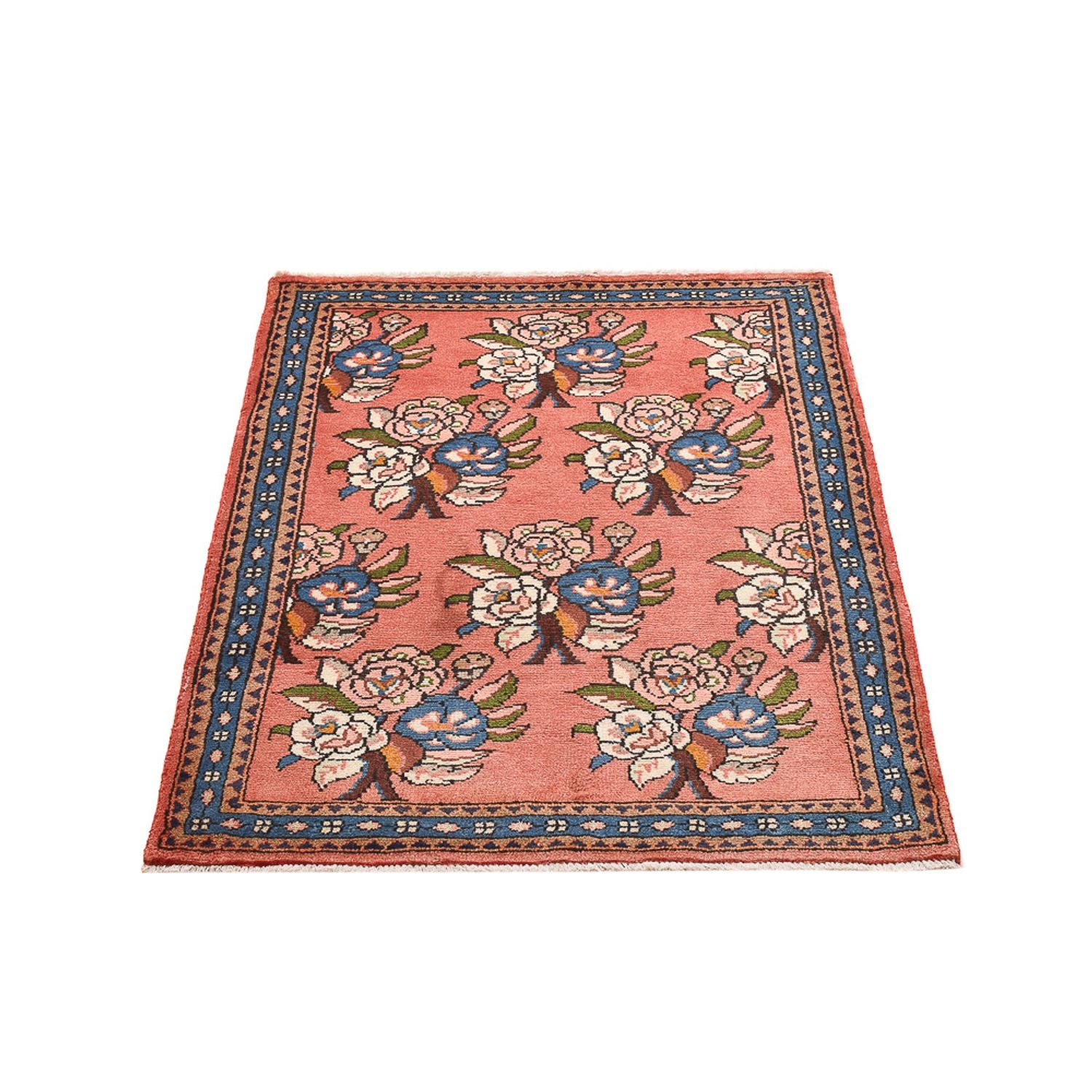 Alfombra persa - Nómada - 110 x 79 cm - rojo claro