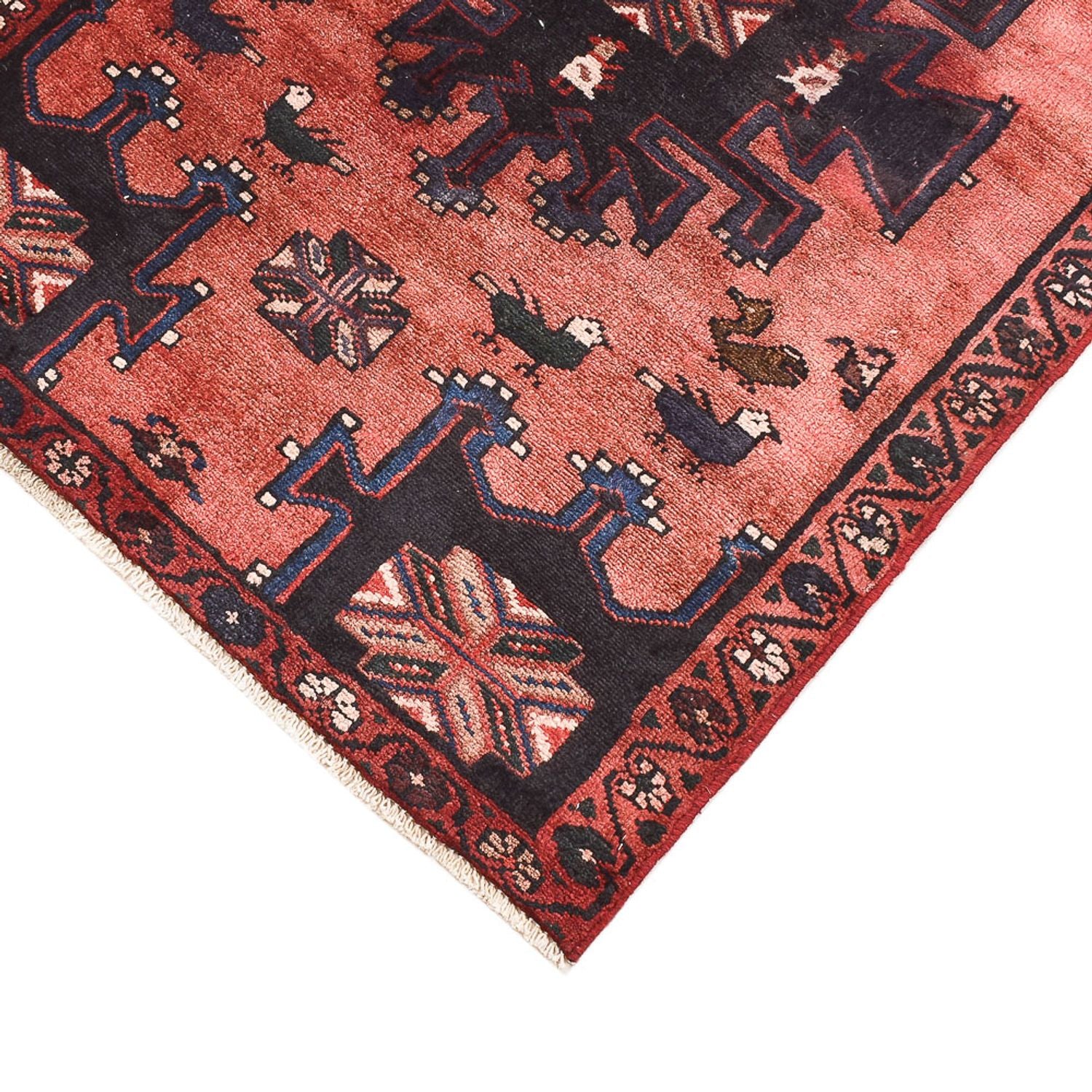 Alfombra persa - Nómada - 127 x 77 cm - rojo claro