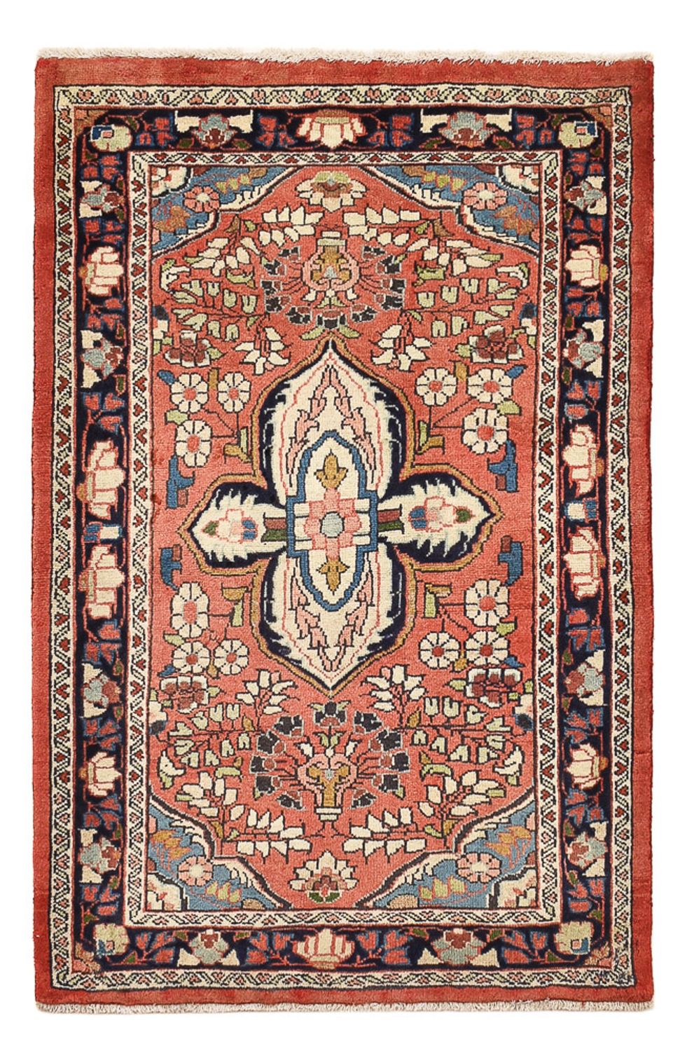 Alfombra persa - Nómada - 107 x 71 cm - rojo claro