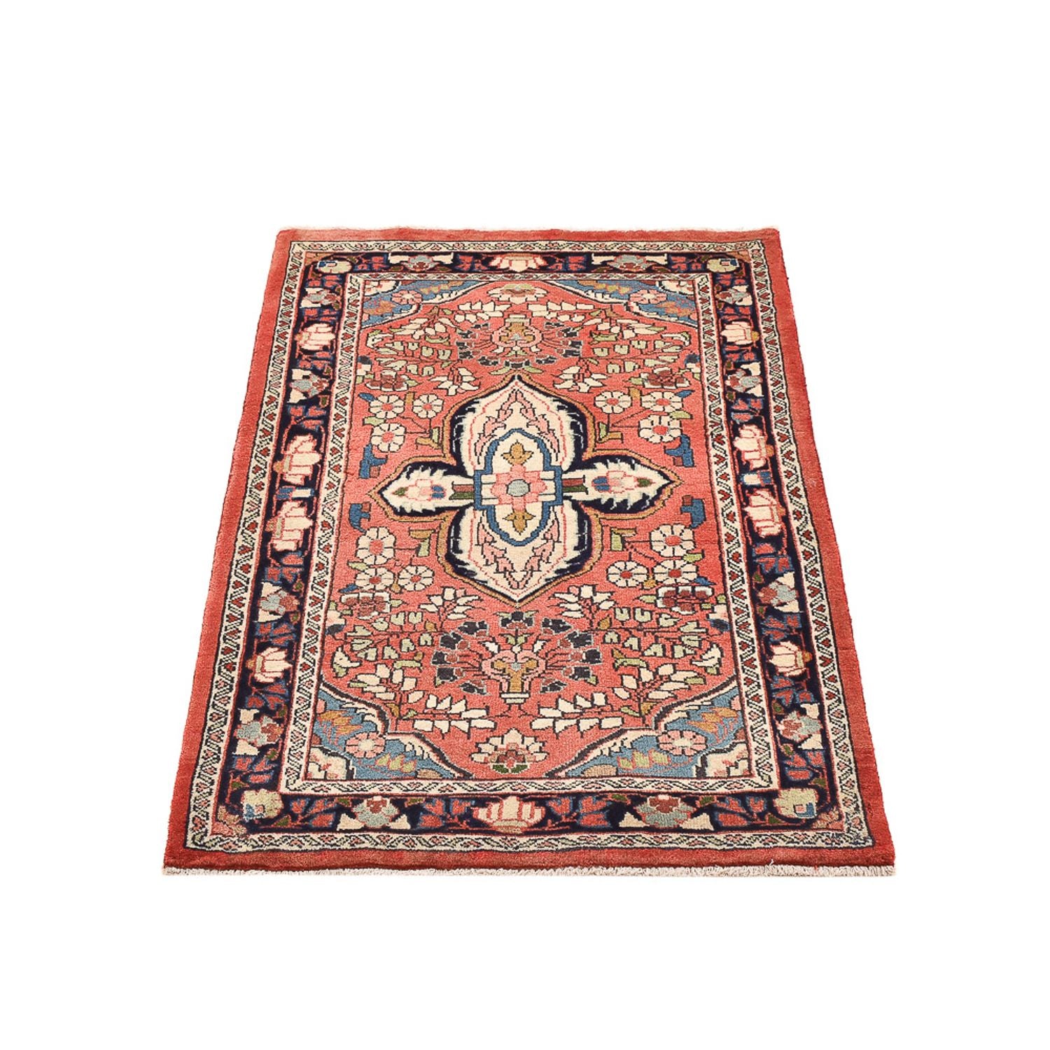 Alfombra persa - Nómada - 107 x 71 cm - rojo claro