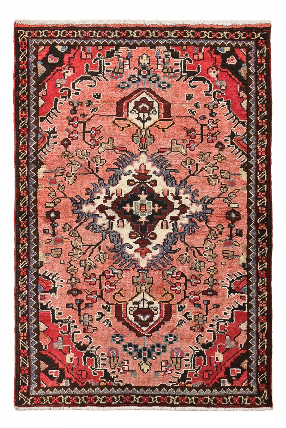 Alfombra persa - Nómada - 123 x 80 cm - rojo claro