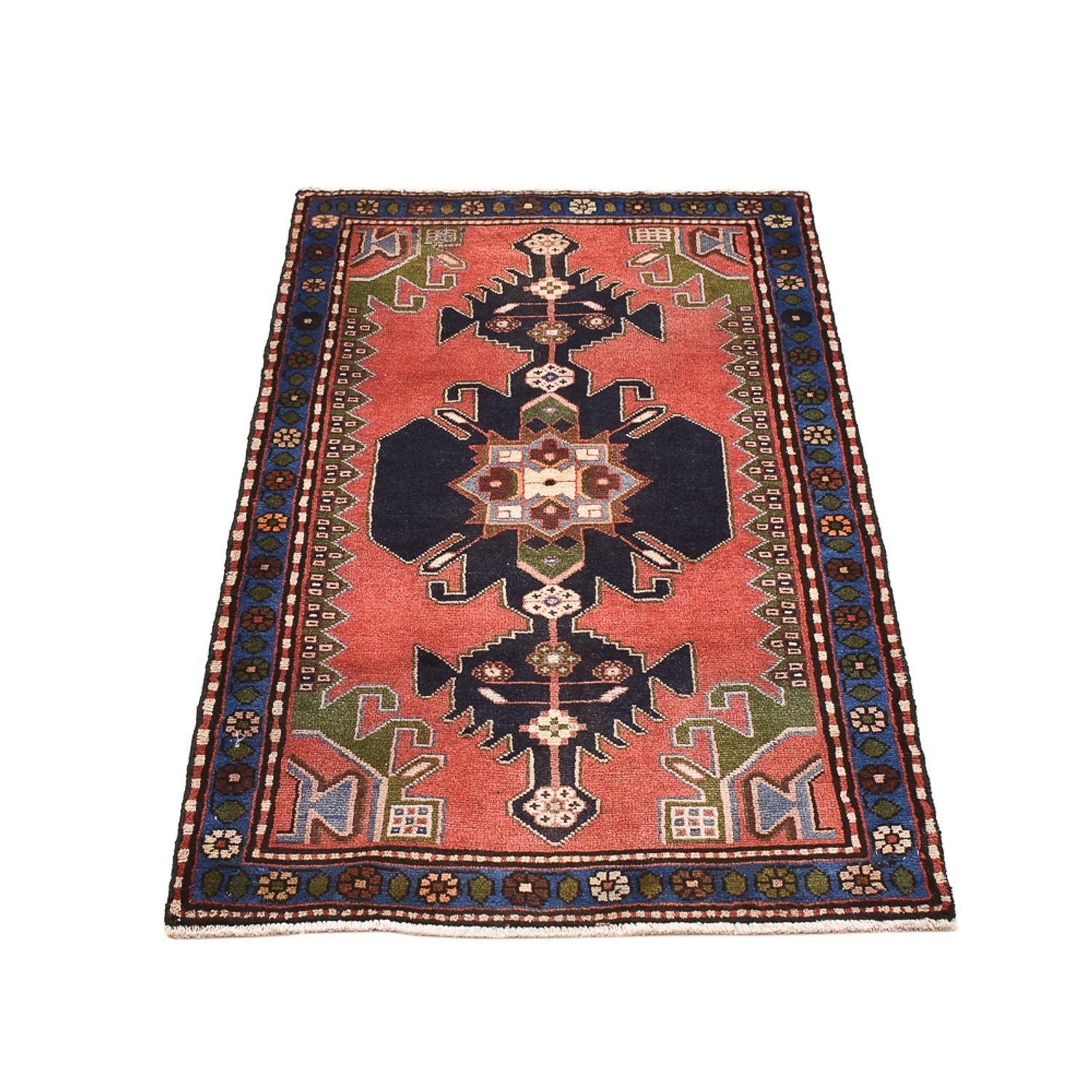 Alfombra persa - Nómada - 128 x 71 cm - rojo