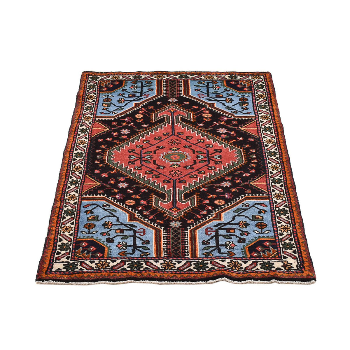 Alfombra persa - Nómada - 132 x 83 cm - multicolor