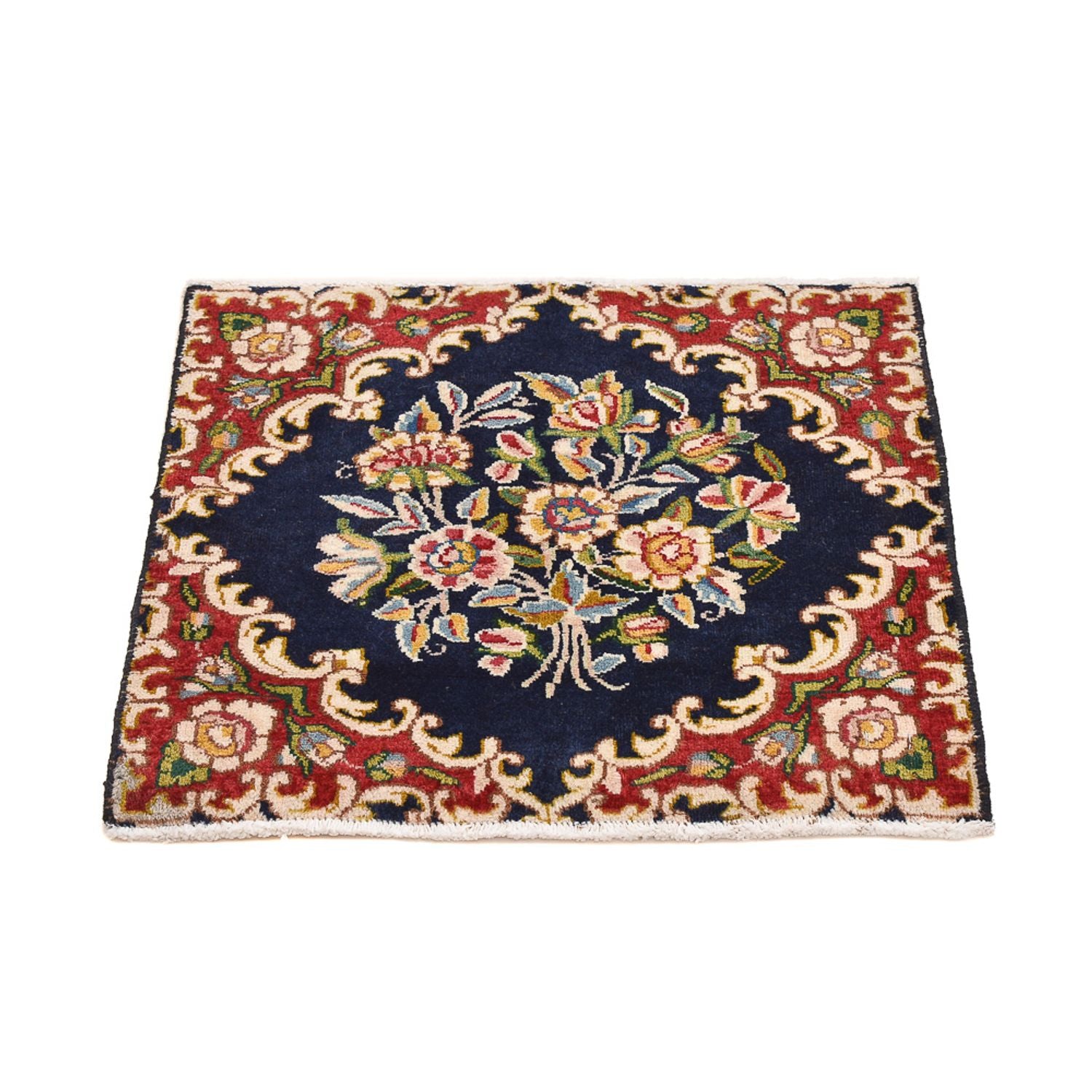 Alfombra persa - Nómada cuadrado  - 50 x 48 cm - azul oscuro