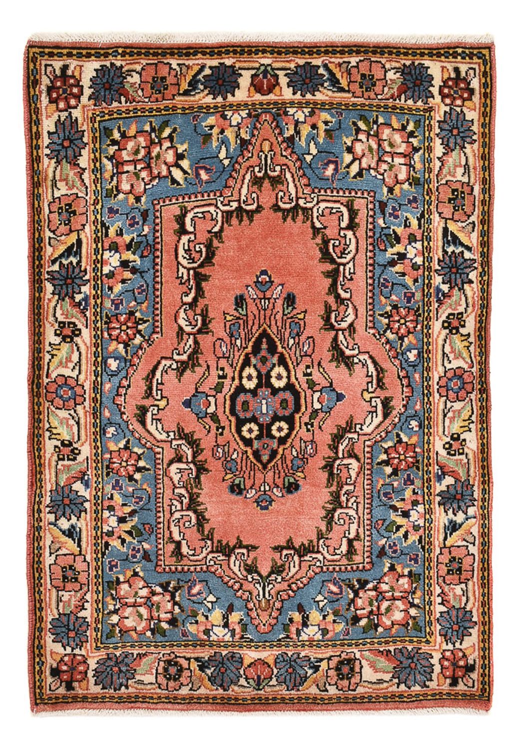 Alfombra persa - Nómada - 97 x 65 cm - rojo claro