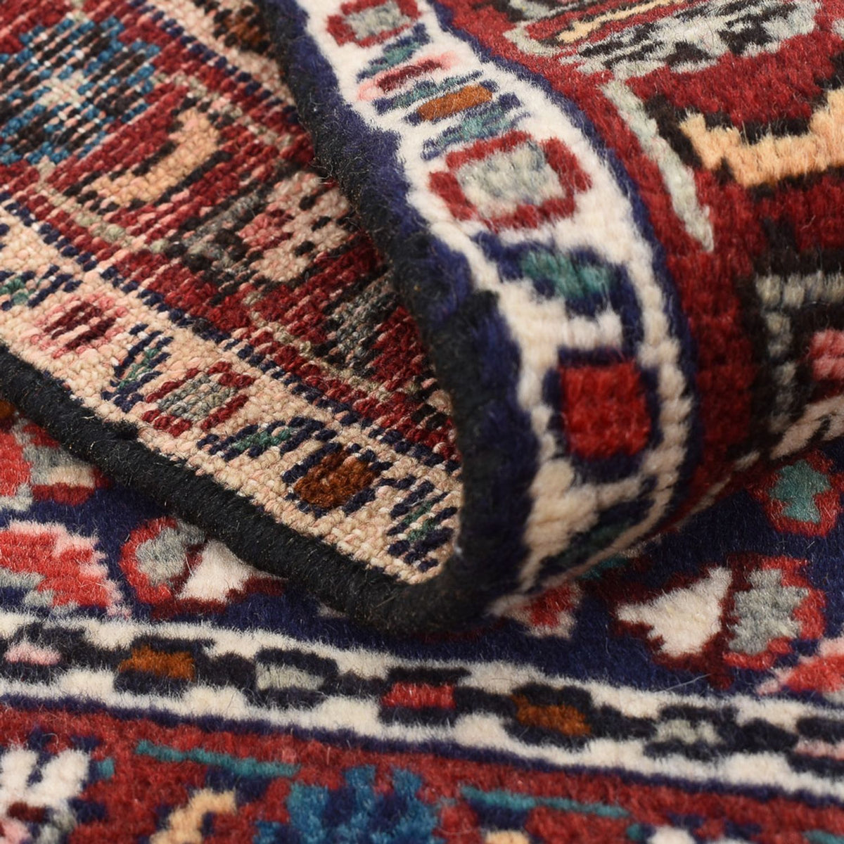 Alfombra persa - Nómada - 93 x 54 cm - rojo oscuro