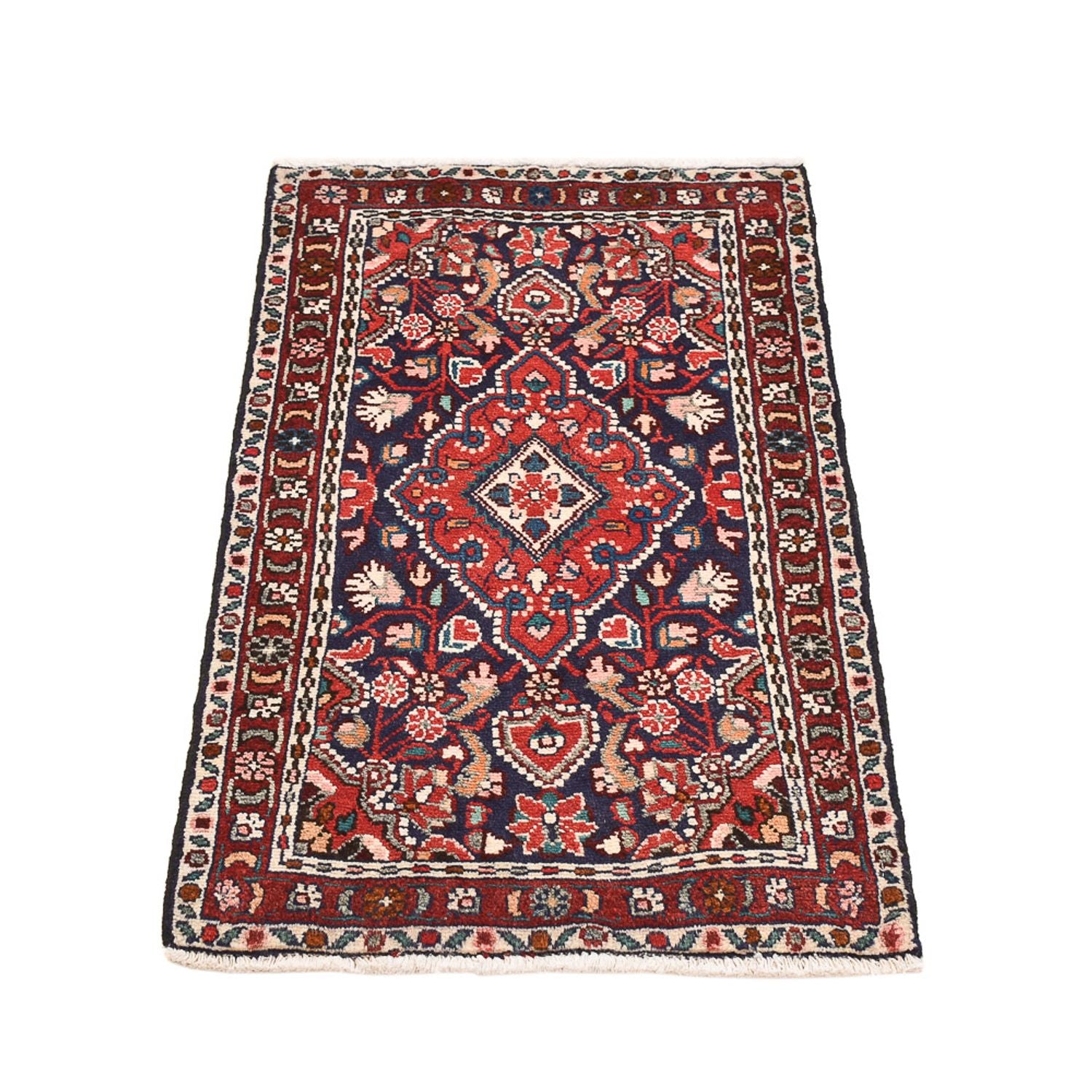 Alfombra persa - Nómada - 93 x 54 cm - rojo oscuro