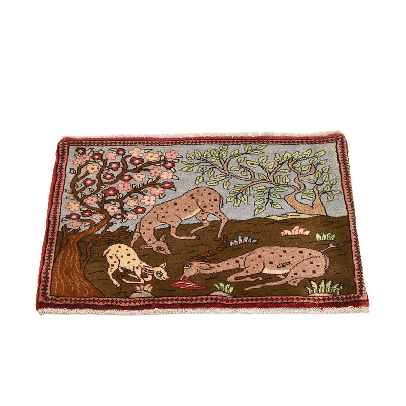 Alfombra persa - Nómada - 67 x 45 cm - multicolor