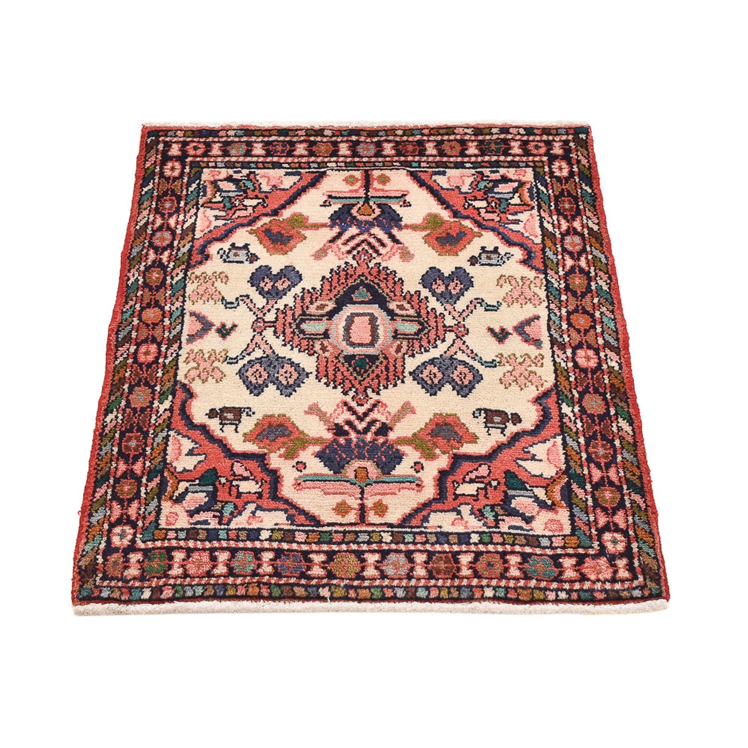 Alfombra persa - Nómada - 75 x 60 cm - multicolor