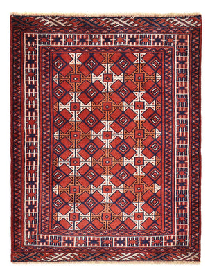 Alfombra persa - Nómada - 92 x 70 cm - rojo oscuro
