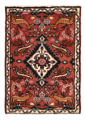 Alfombra persa - Nómada - 77 x 54 cm - rojo oscuro