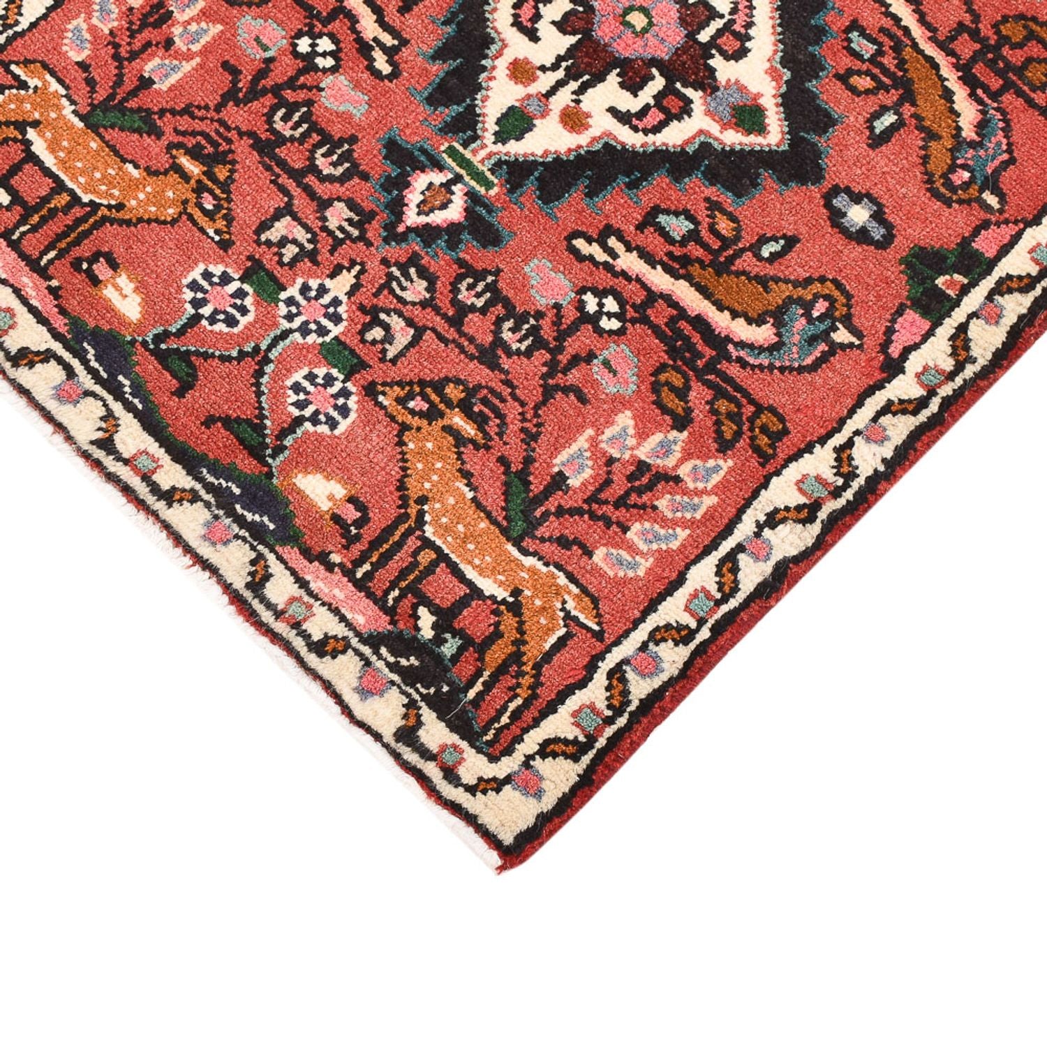 Alfombra persa - Nómada - 77 x 54 cm - rojo oscuro