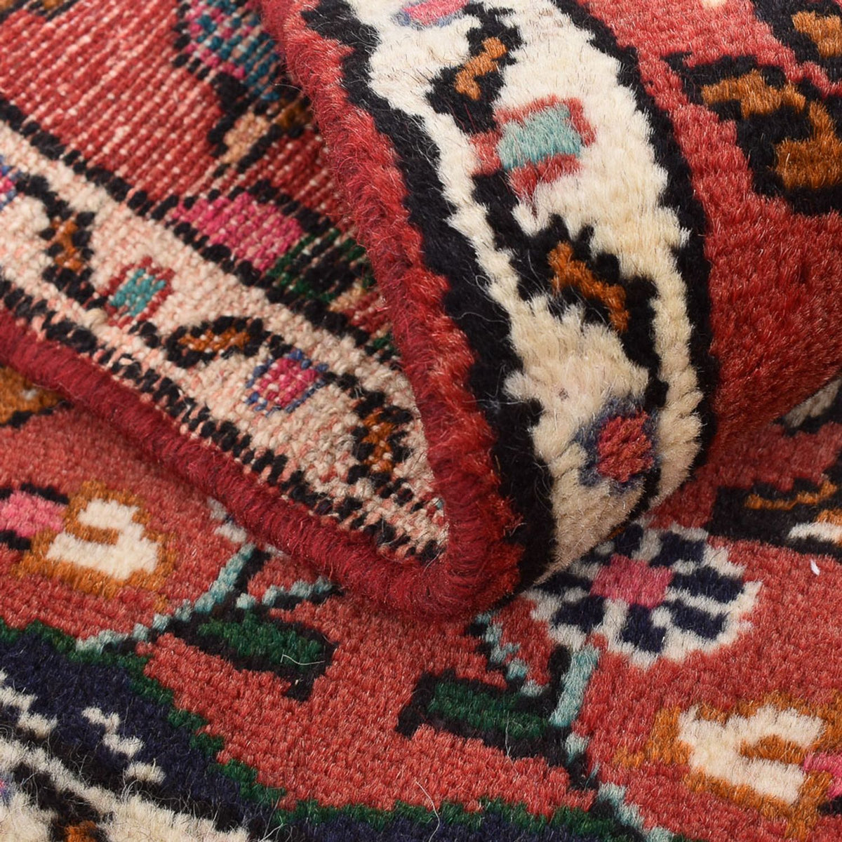 Alfombra persa - Nómada - 77 x 54 cm - rojo oscuro