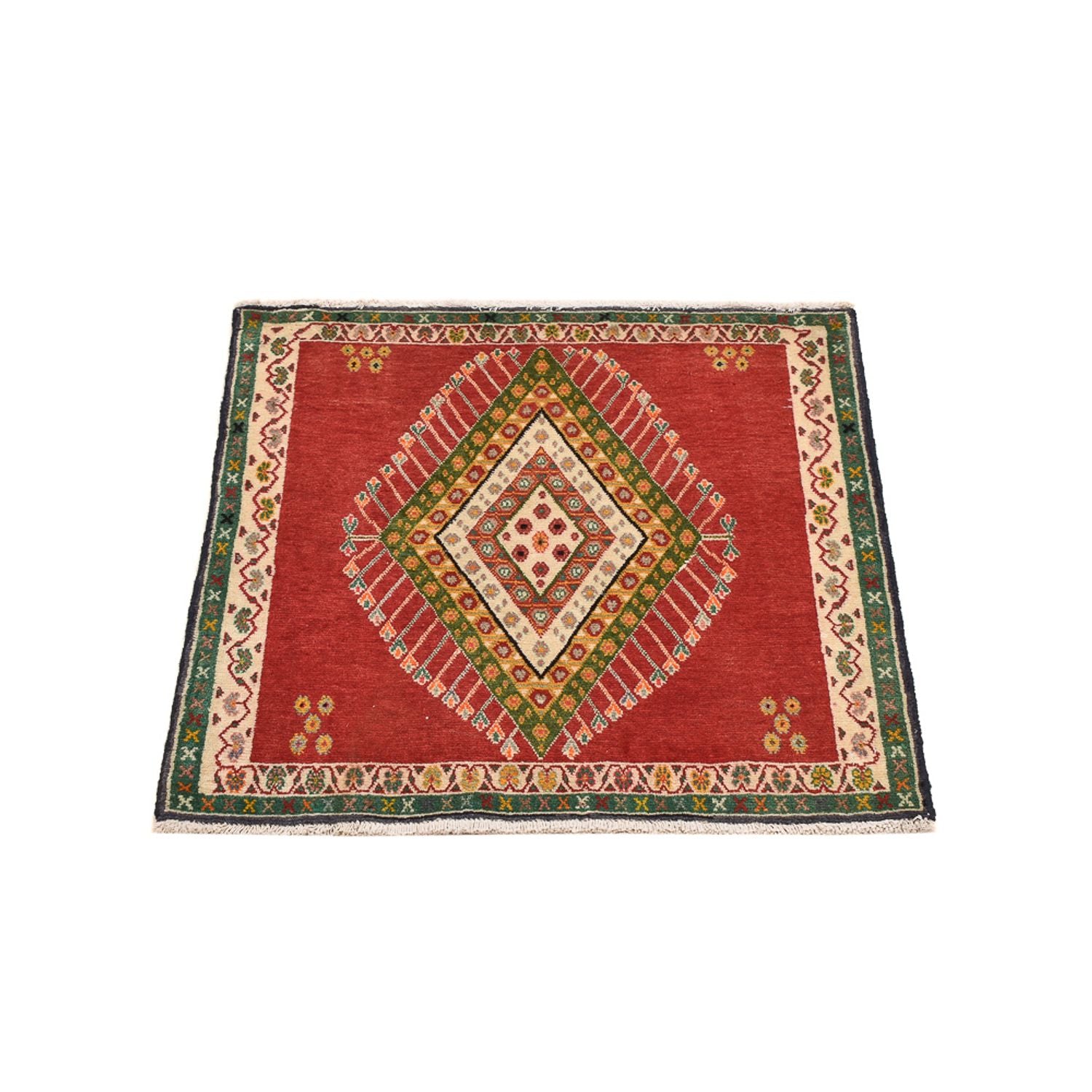 Alfombra persa - Nómada cuadrado  - 65 x 65 cm - rojo
