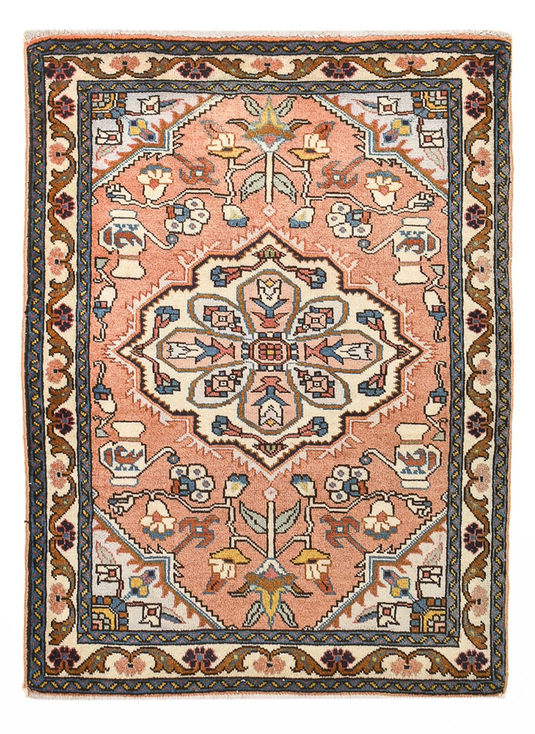 Alfombra persa - Nómada - 95 x 68 cm - rojo claro