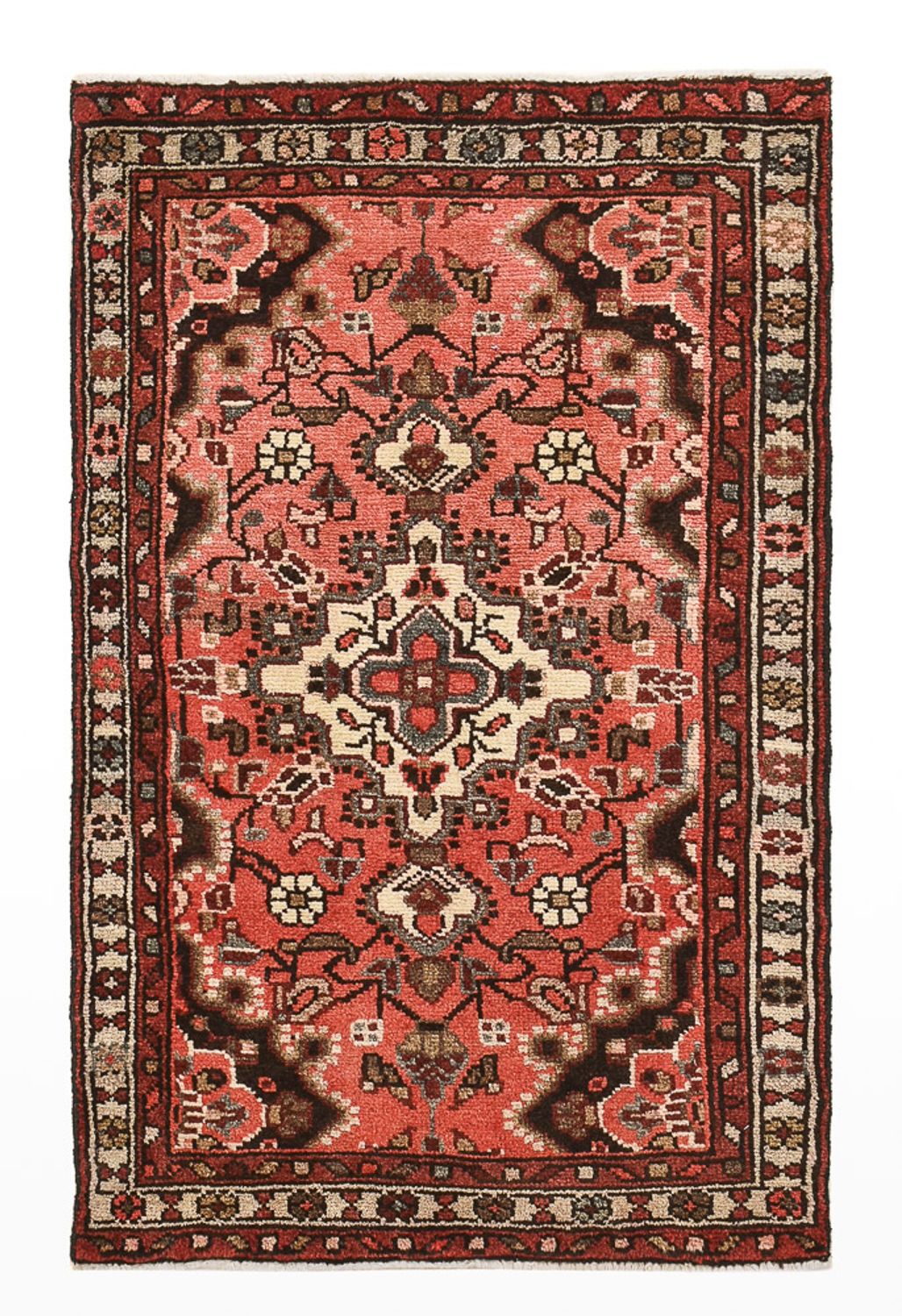 Alfombra persa - Nómada - 100 x 62 cm - rojo claro