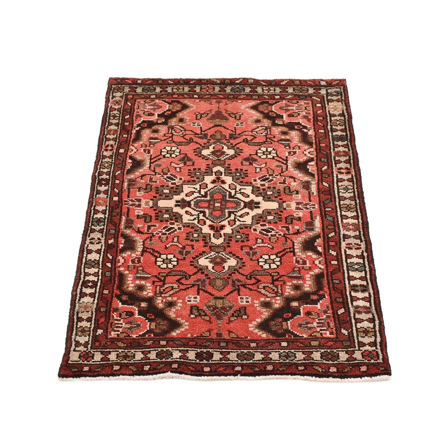 Alfombra persa - Nómada - 100 x 62 cm - rojo claro