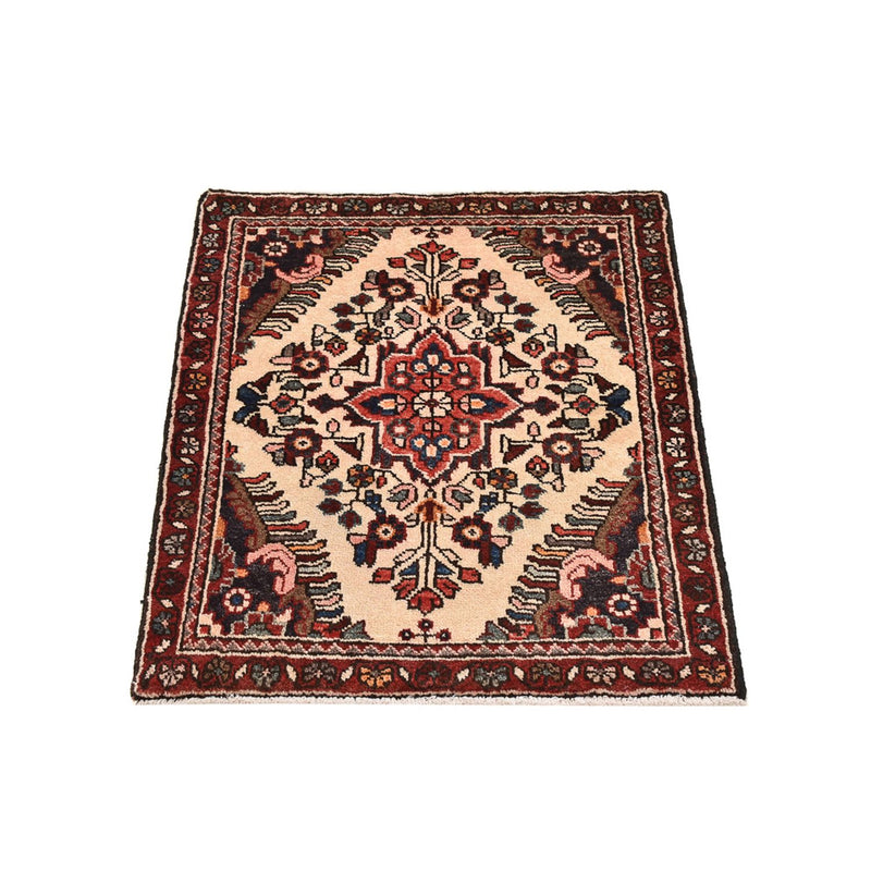 Alfombra persa - Nómada - 77 x 60 cm - beige claro