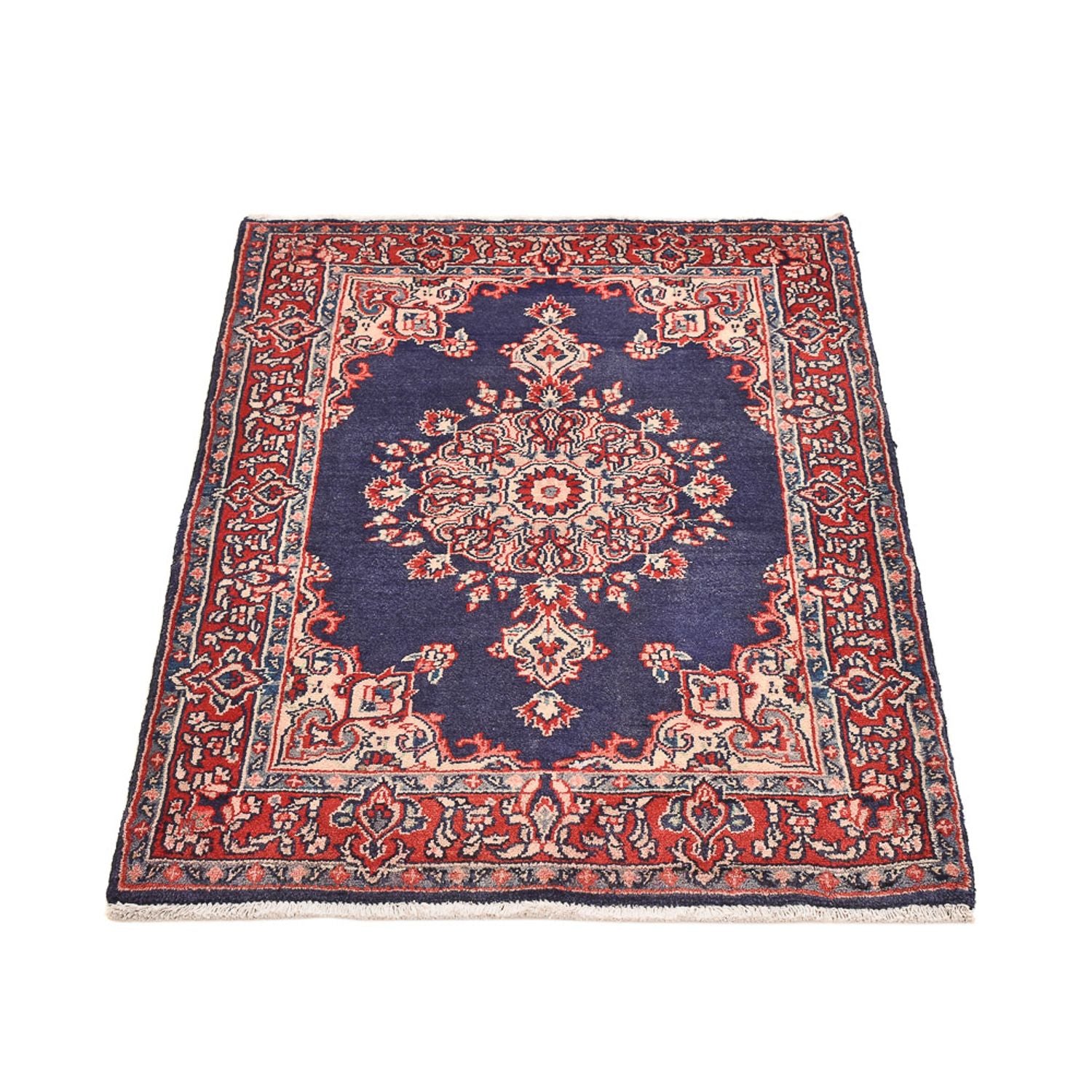 Alfombra persa - Nómada - 100 x 68 cm - azul oscuro