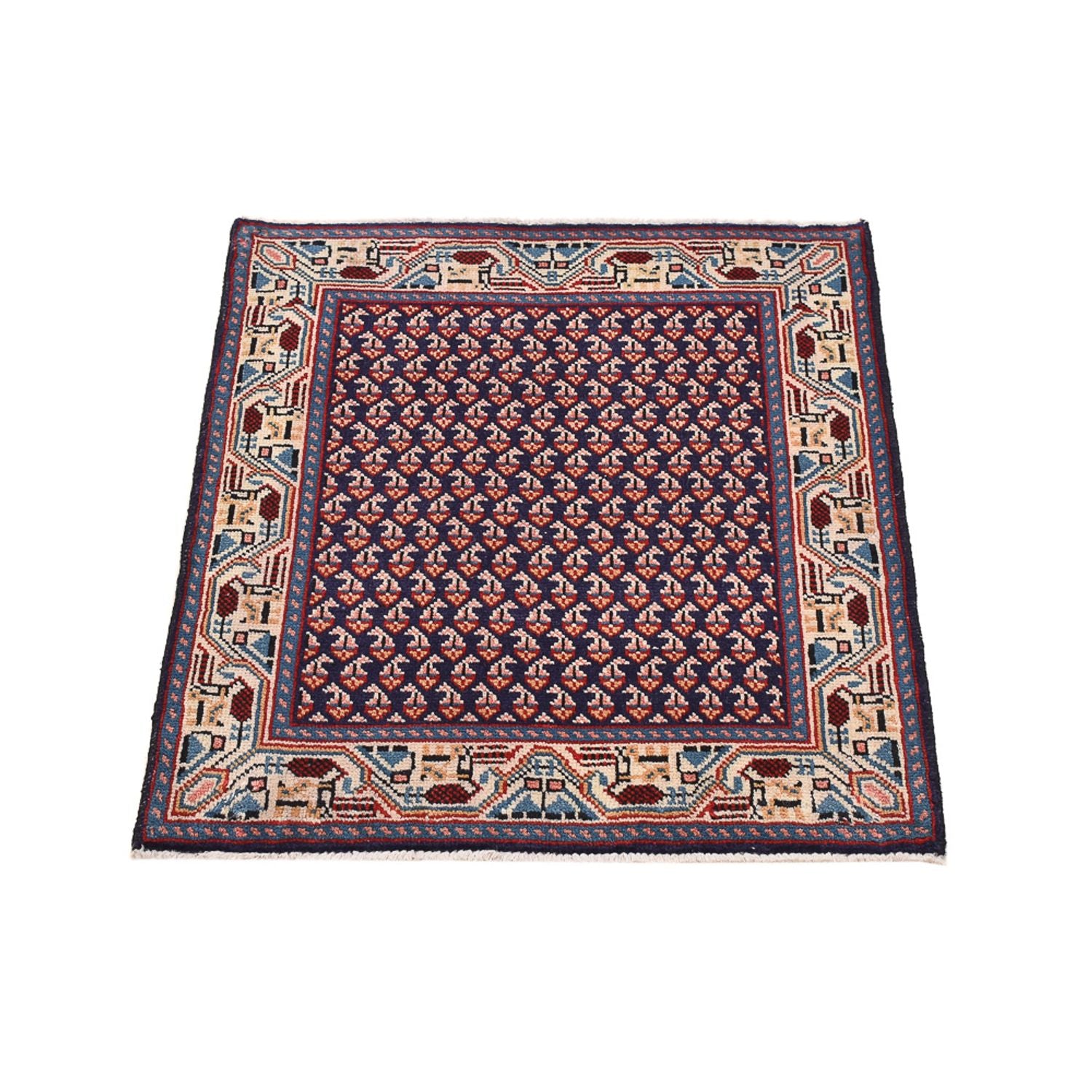 Alfombra persa - Nómada cuadrado  - 72 x 61 cm - púrpura