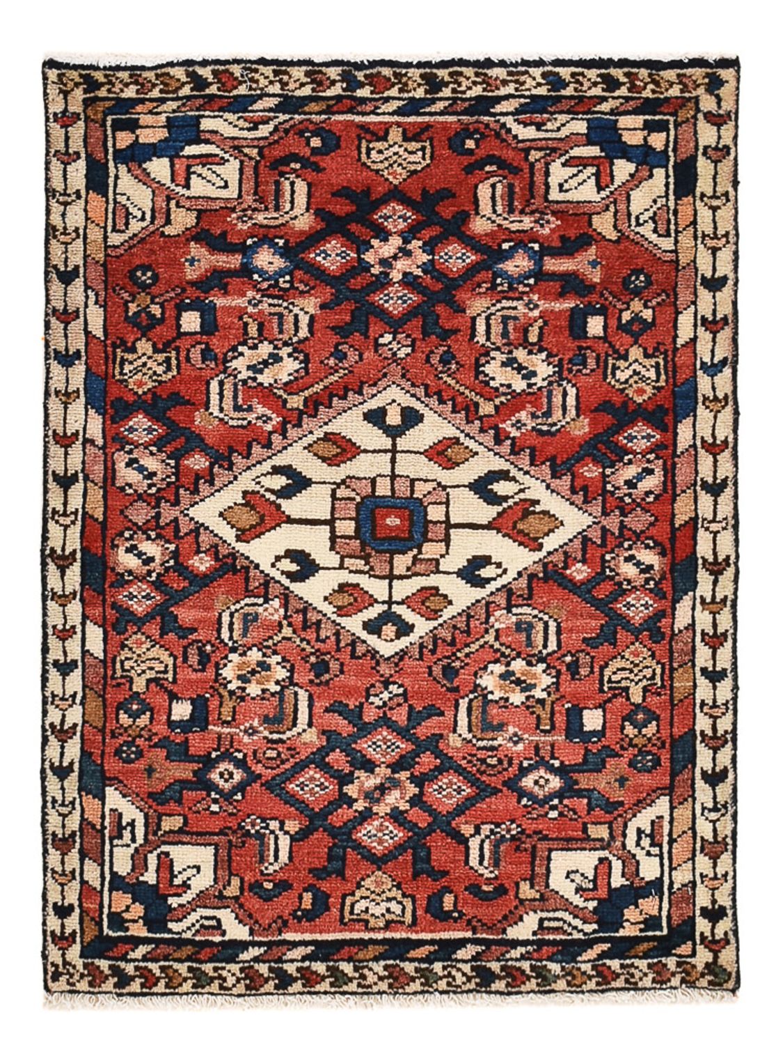 Alfombra persa - Nómada - 75 x 56 cm - rojo