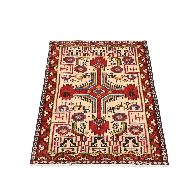 Alfombra persa - Nómada - 100 x 60 cm - multicolor