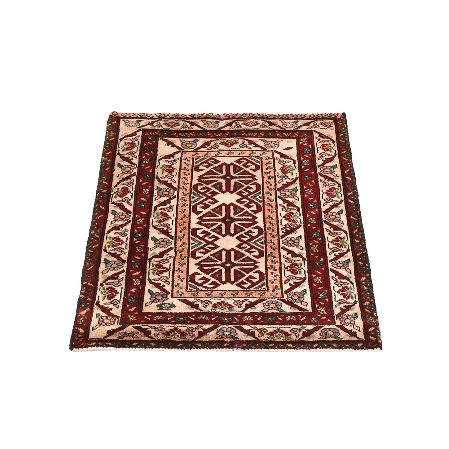 Alfombra persa - Nómada - 85 x 66 cm - multicolor