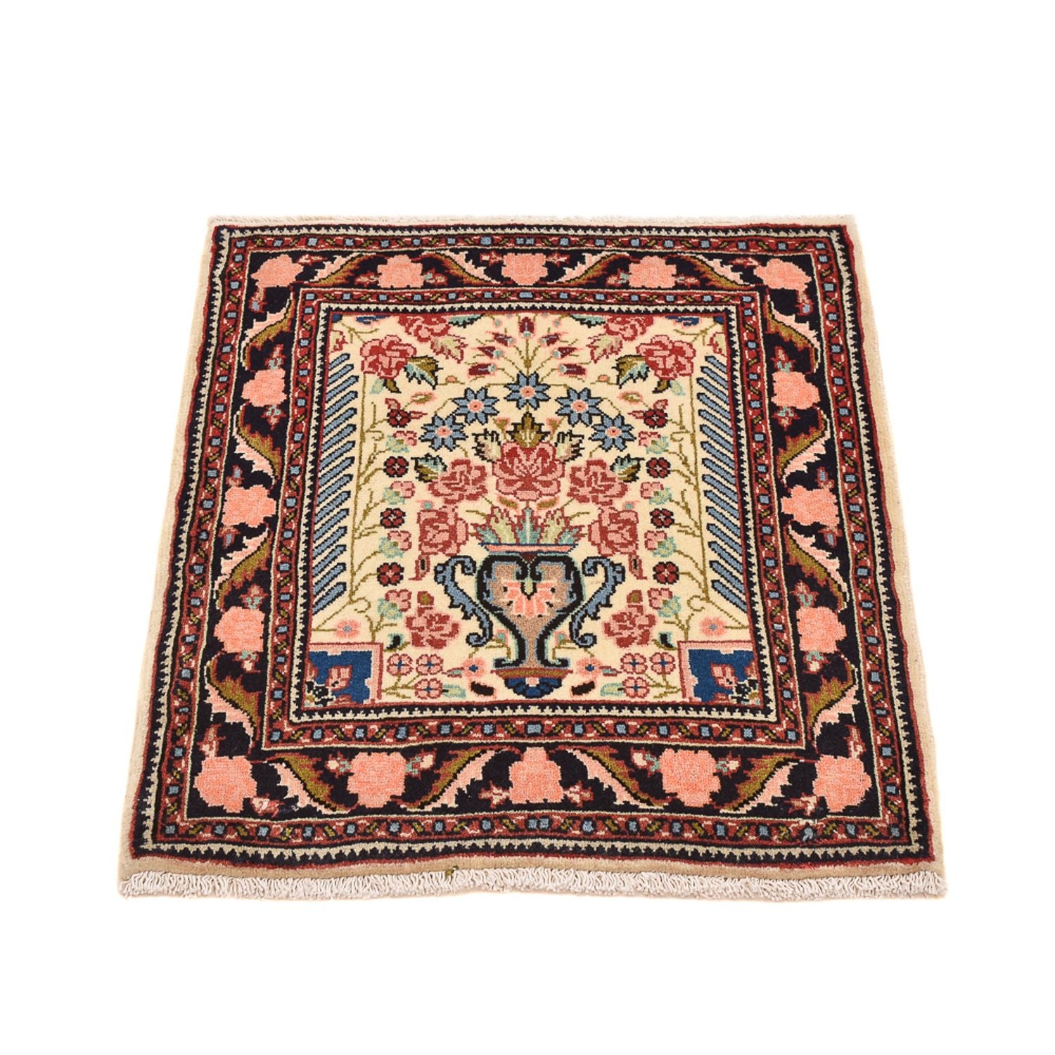 Alfombra persa - Nómada cuadrado  - 65 x 57 cm - multicolor