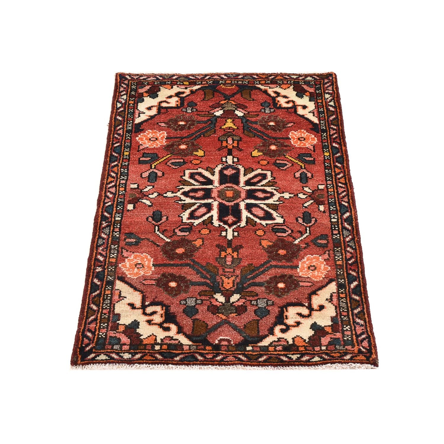 Alfombra persa - Nómada - 92 x 57 cm - rojo claro
