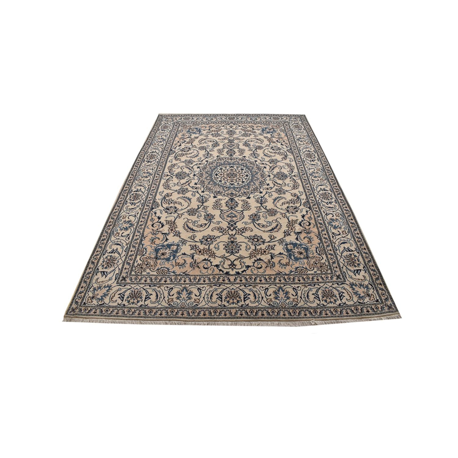 Alfombra persa - Nain - 295 x 195 cm - arena