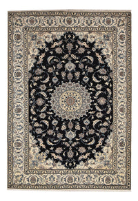 Alfombra persa - Nain - 293 x 200 cm - azul oscuro