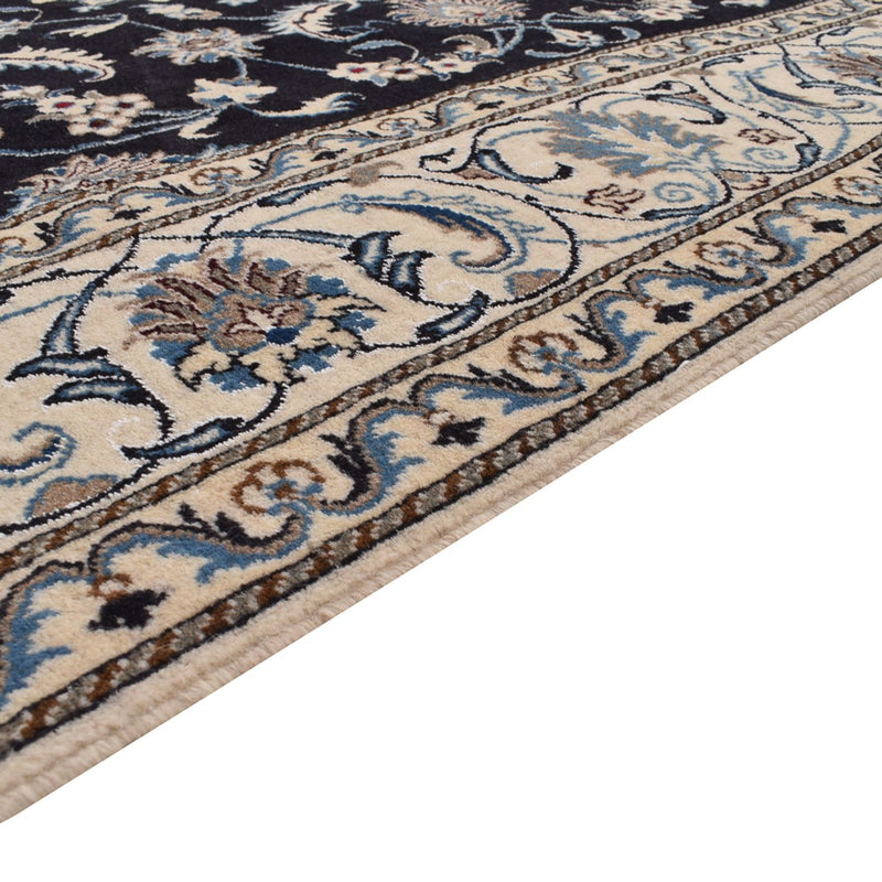 Alfombra persa - Nain - 293 x 200 cm - azul oscuro