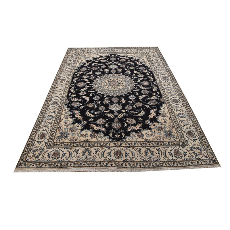Alfombra persa - Nain - 293 x 200 cm - azul oscuro