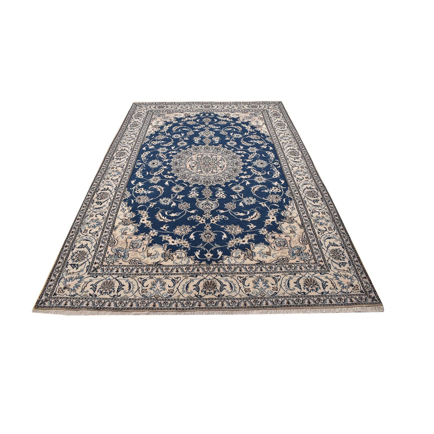 Alfombra persa - Nain - 297 x 200 cm - azul
